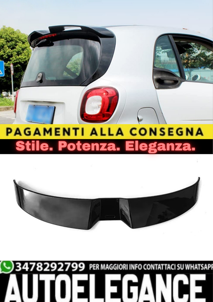 🔥SPOILER TETTO PER SMART FORTWO (453) COUPÉ 2014–2020 LOOK BRABUS NERO LUCIDO🔥