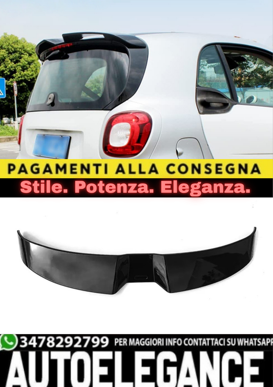 🔥SPOILER TETTO PER SMART FORTWO (453) COUPÉ 2014–2020 LOOK BRABUS NERO LUCIDO🔥
