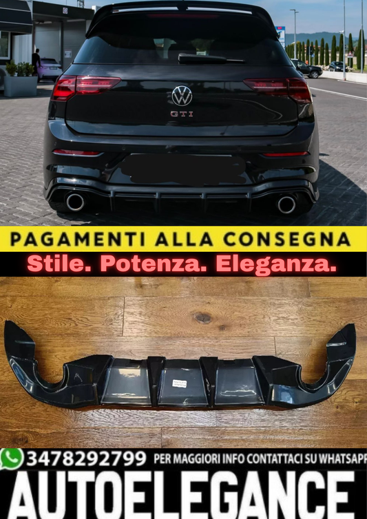 ✨1908 DIFFUSORE ADATTO PER VW GOLF MK8 GTI 2020+ ✨