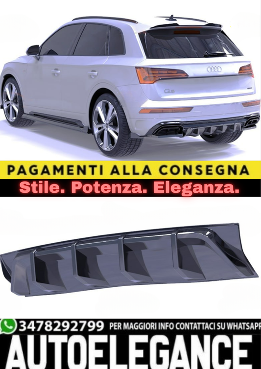 🔥DIFFUSORE POSTERIORE PER AUDI Q5 MK2 FACELIFT (2021+) – S/S LINE V1 STYLE🔥