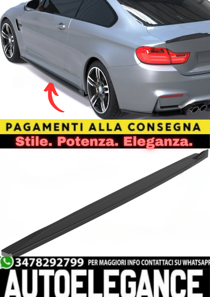 🔥SOTTO MINIGONNE ADATTO PER BMW M4 F80 (2014+) – NERO LUCIDO 202,5 CM🔥