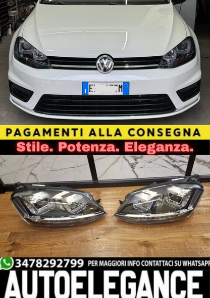 ⭐2063 FARI ANTERIORI ADATTO PER VW GOLF 7 2012-2017 LED⭐