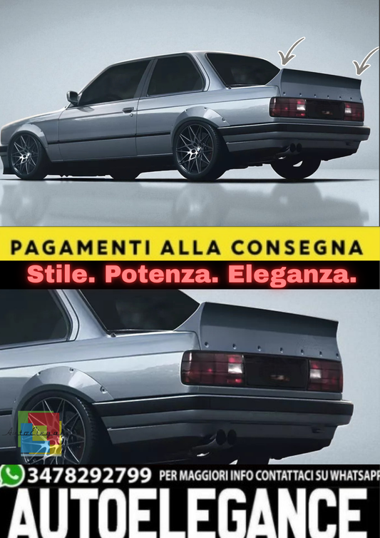 💫 Spoiler Posteriore Ducktail per BMW Serie 3 E30 (1982–1994) – Bagagliaio 💫