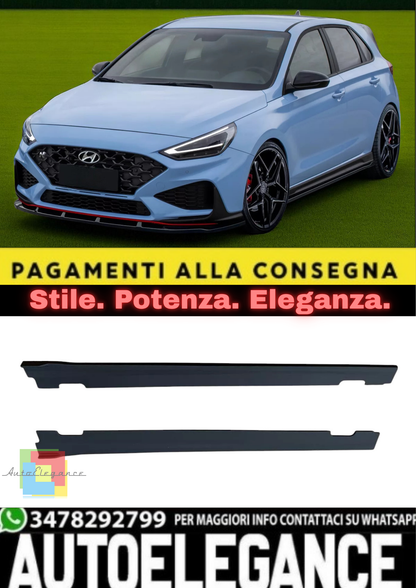 💫 Estensioni Minigonne Laterali in ABS Nero Lucido per Hyundai i30N MK3 💫