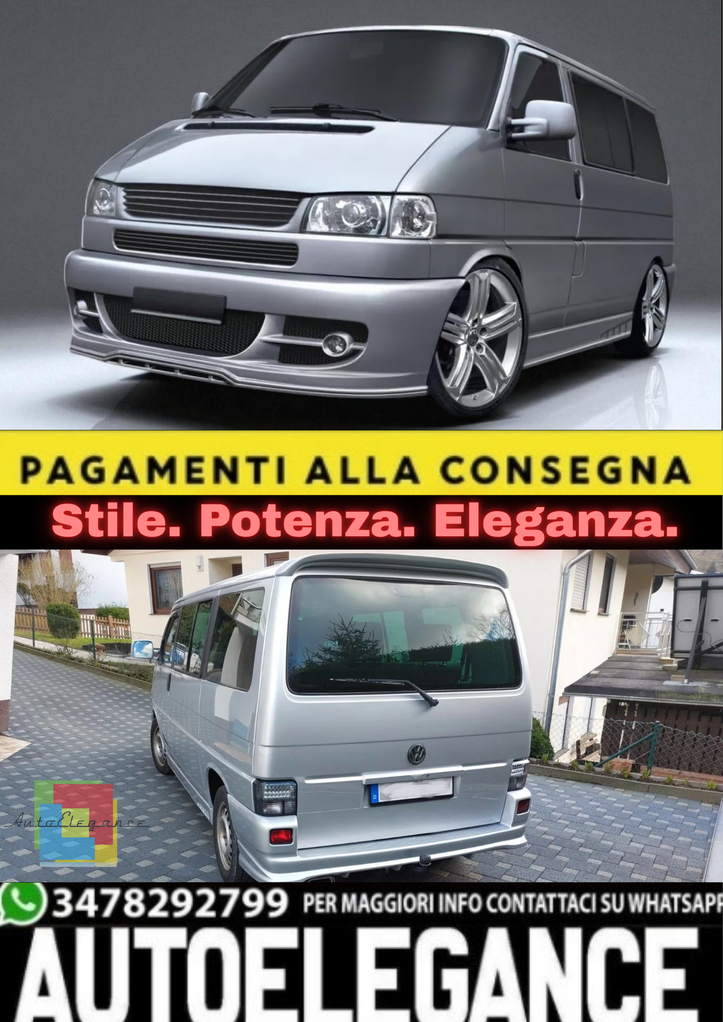 💫Kit Carrozzeria SS Look per VW T4 Transporter (1990–2003) – Paraurti 💫