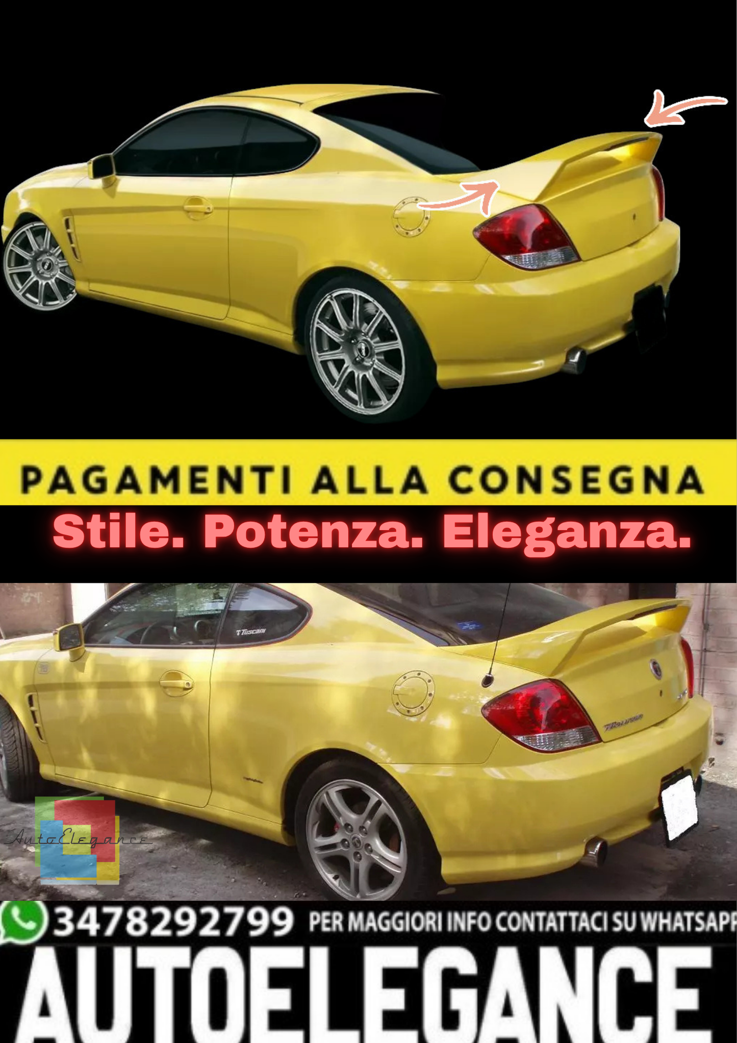 💫Spoiler Posteriore / Ala per Hyundai Coupé – Look Sportivo Tuning Bagagliaio💫