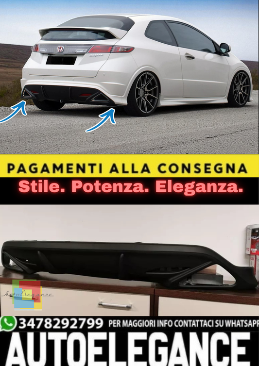 💫Labbro Posteriore / Spoiler per Honda Civic FN2 FN FK (2006–2011) –Estension💫