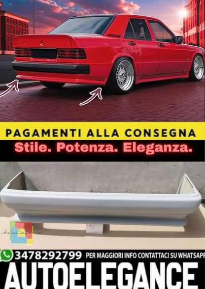 💫 Paraurti Posteriore Stile AMG per Mercedes 190 (W201) – Replica Sportiva💫