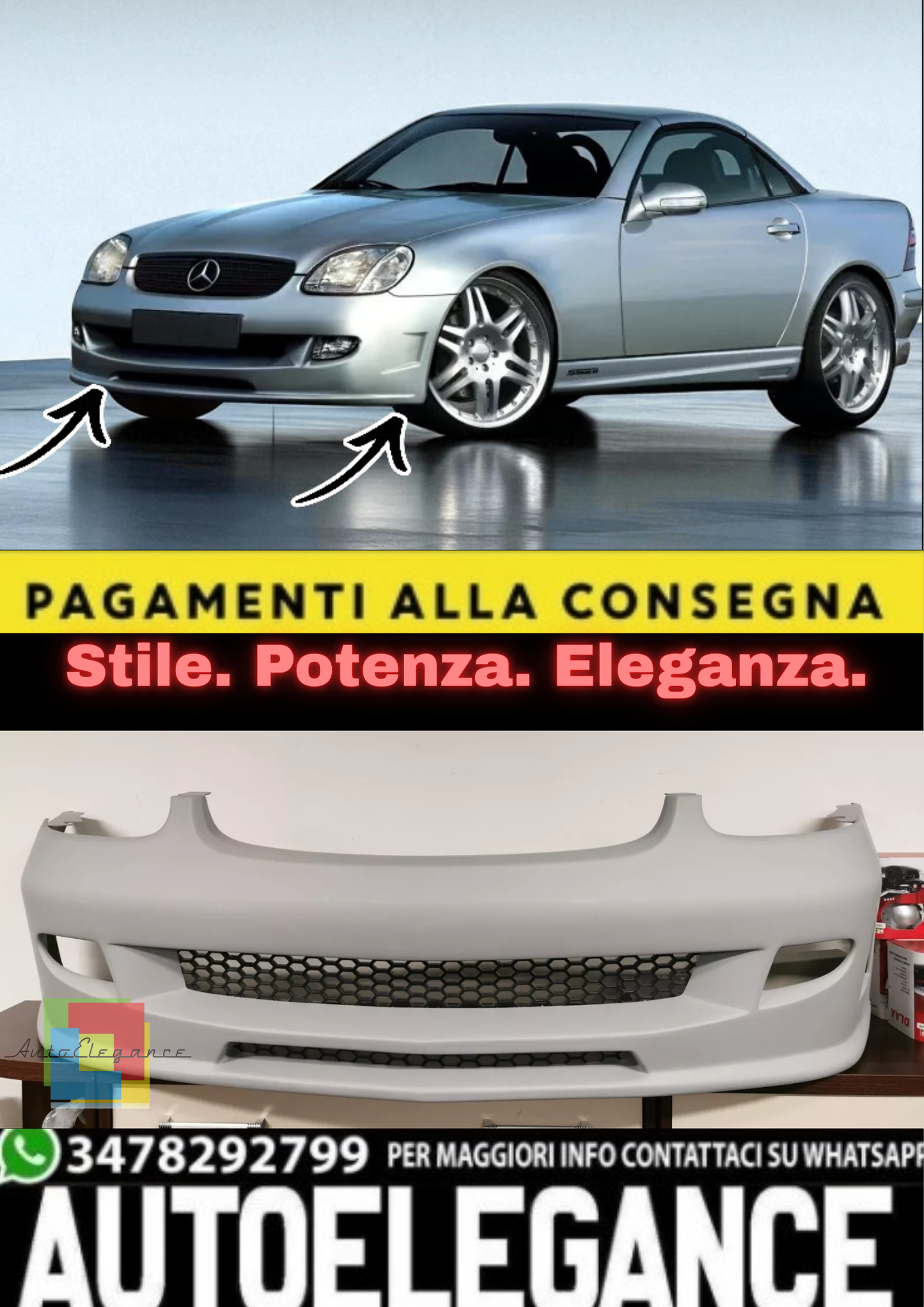 💫Paraurti Anteriore per Mercedes SLK R170 (1996–2004) – Ricambio Aftermarket💫