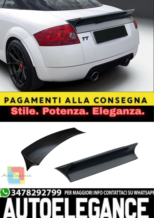 💫 Spoiler Posteriore Ducktail per Audi TT 8N (1998–2006) – ABS Nero Lucido 💫