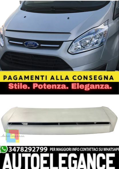 💫 Cofano Motore in Vetroresina per Ford Transit Custom (2012–2023) – Nuovo 💫