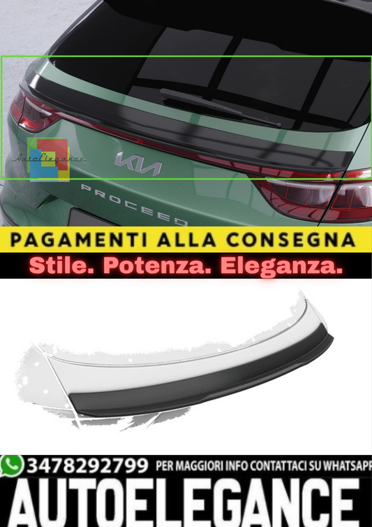 ART.2281🔥SPOILER ADATTO PER KIA PRO CEED 2018+ NERO LUCIDO (BAGAGLIAIO)🔥