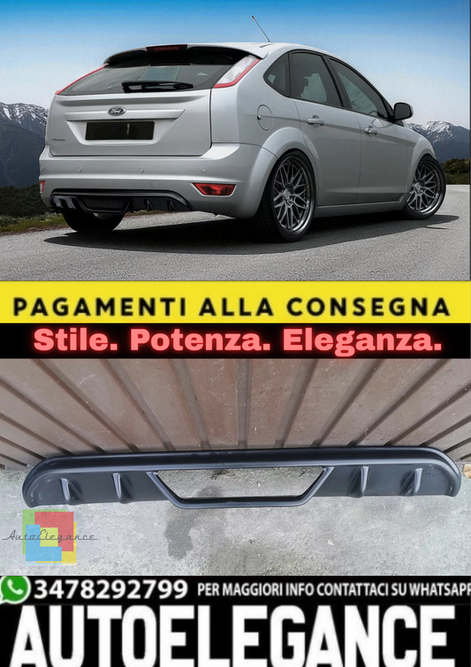💫Attacco Posteriore / Labbro Spoiler per Ford Focus Mk2 (2004–2011) –Splitter💫