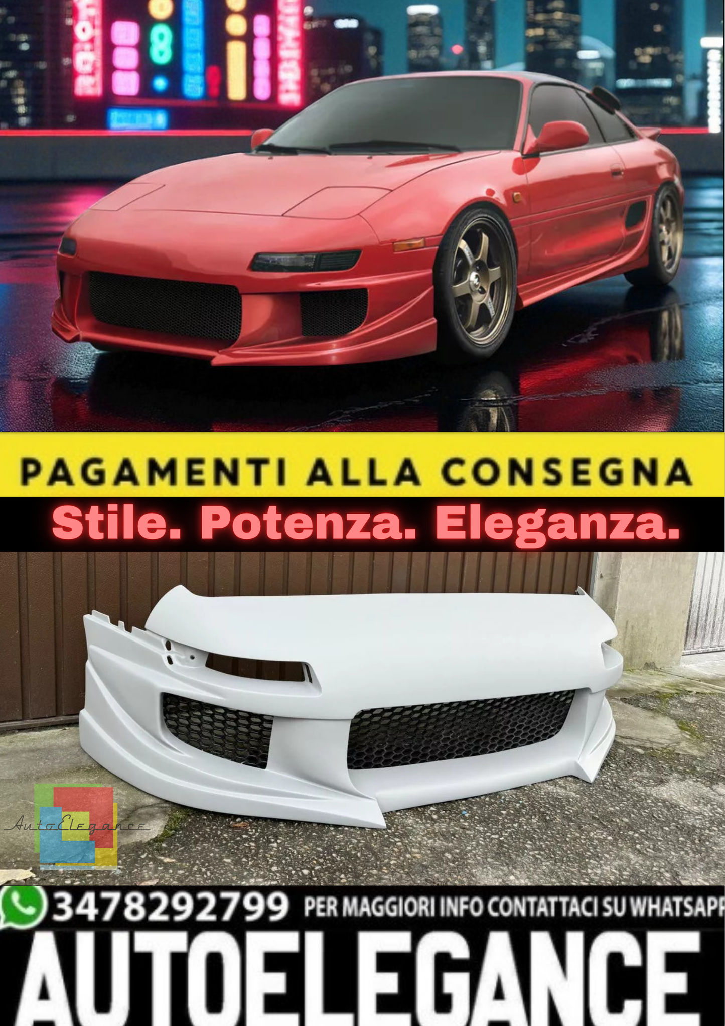 💫Paraurti Anteriore per Toyota MR2 – Front Bumper Ricambio Carrozzeria  💫
