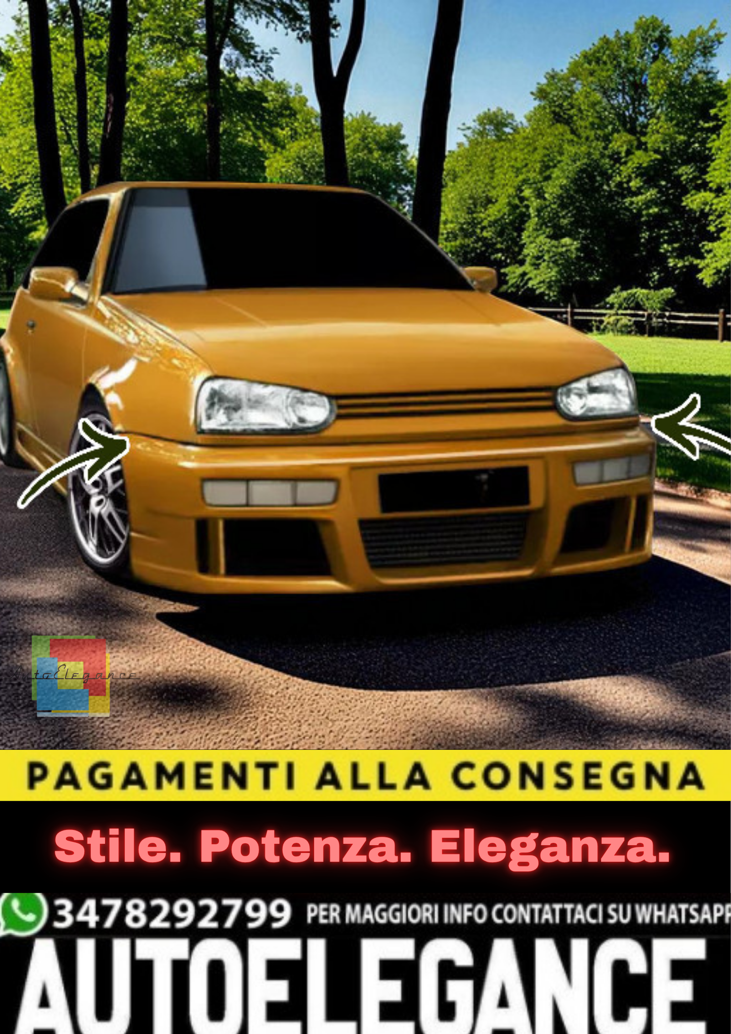 💫Paraurti Anteriore per VW Golf 3 Mk3 – Front Bumper Ricambio Carrozzeria💫