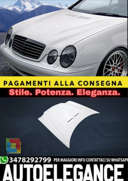 💫Cofano Motore in Vetroresina per Mercedes CLK W208 – Nuovo – Ricambio💫