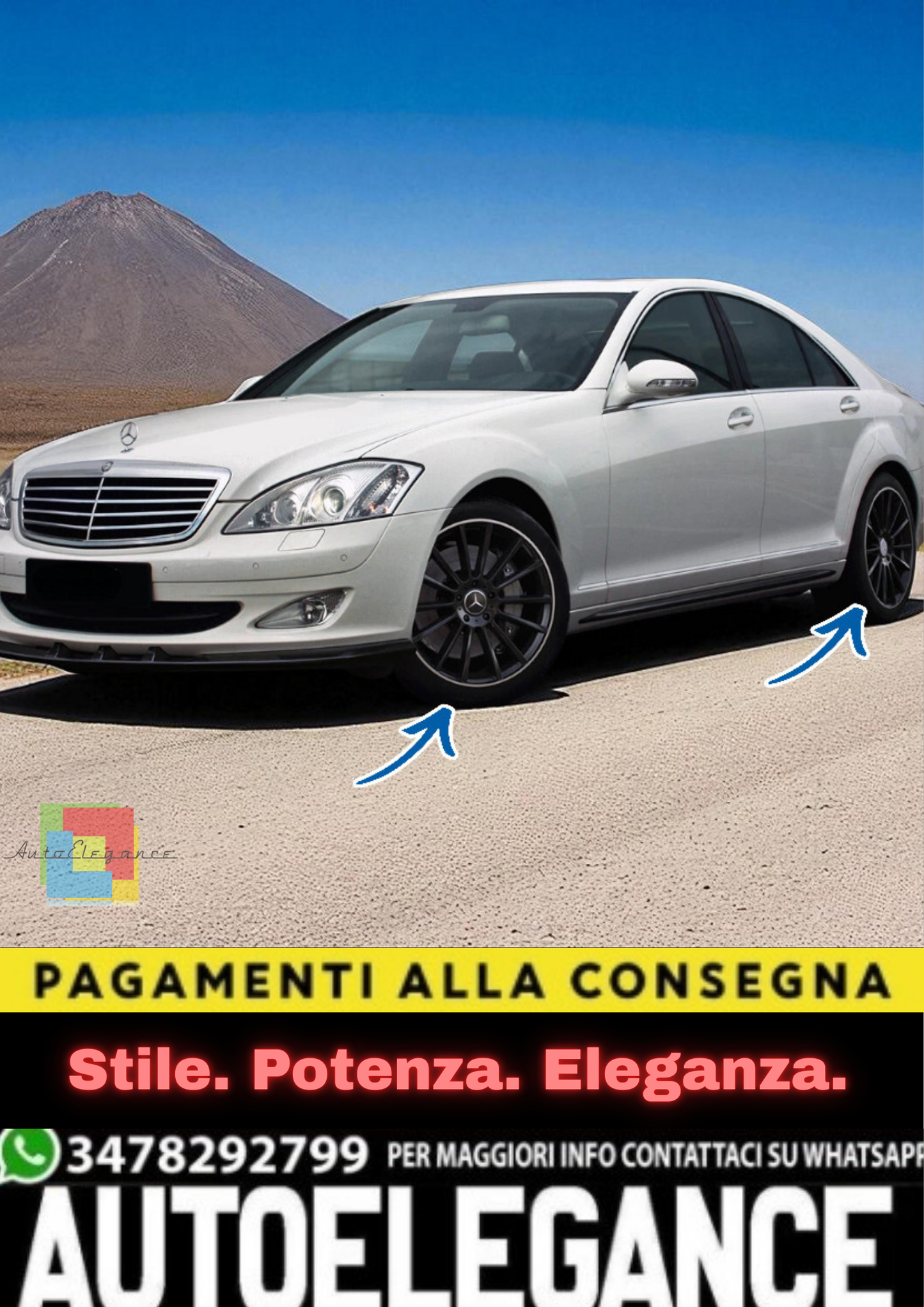 💫Minigonne Laterali per Mercedes Classe S W221 – Side Skirt / Rocker Panel 💫
