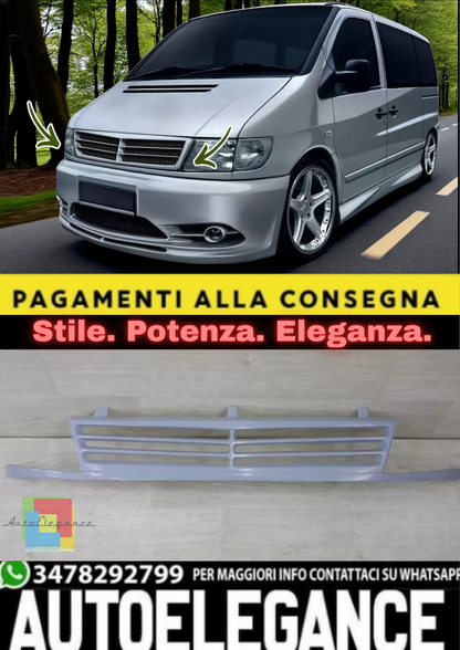 💫Griglia Anteriore per Mercedes Vito W638 – Griglia Sportiva- Look Aggiornato💫