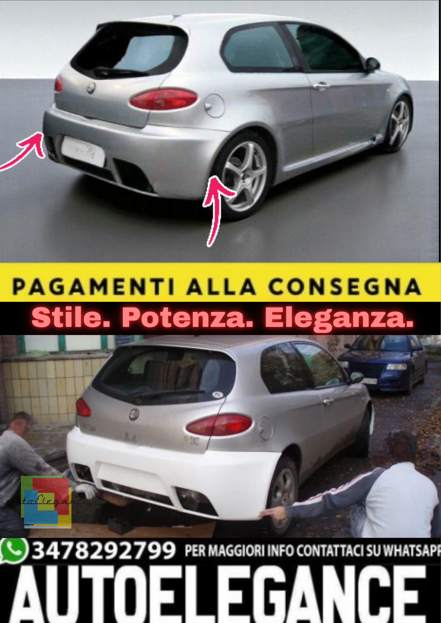💫Paraurti Posteriore per Alfa Romeo 147 – Ricambio Carrozzeria 💫