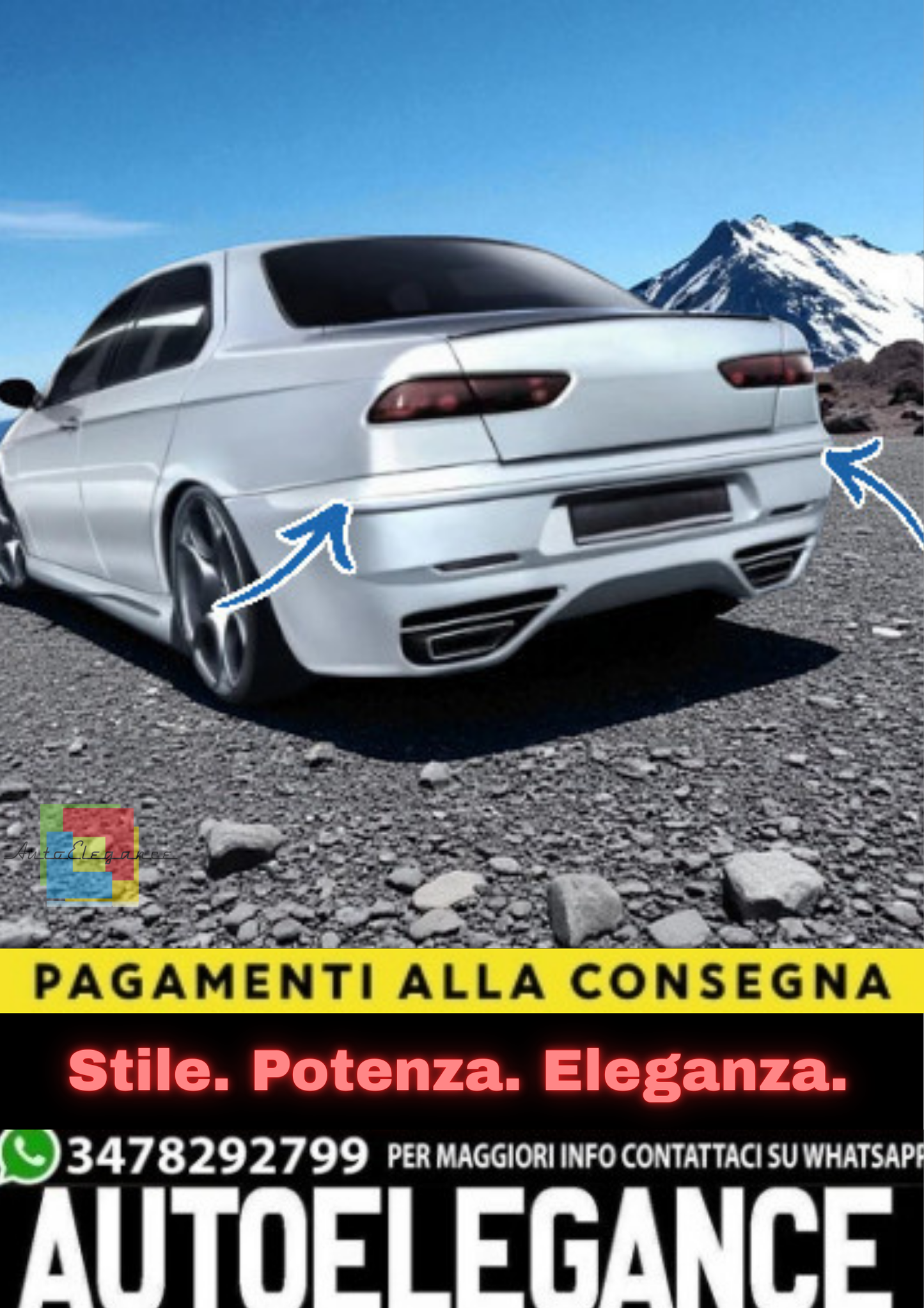 💫Paraurti Posteriore per Alfa Romeo 156 – Rear Bumper – Ricambio Carrozzeria 💫