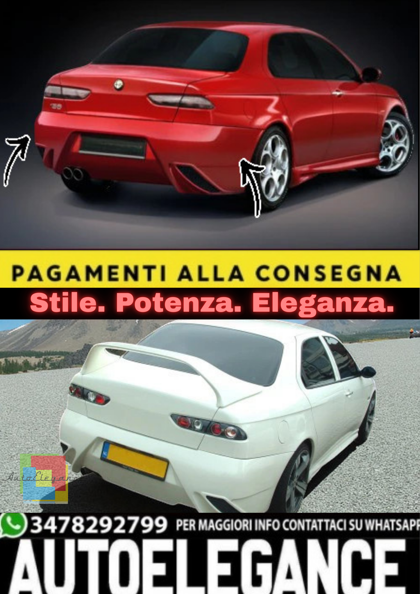 💫Paraurti Posteriore Adatto per Alfa Romeo 156 – Rear Bumper – 💫