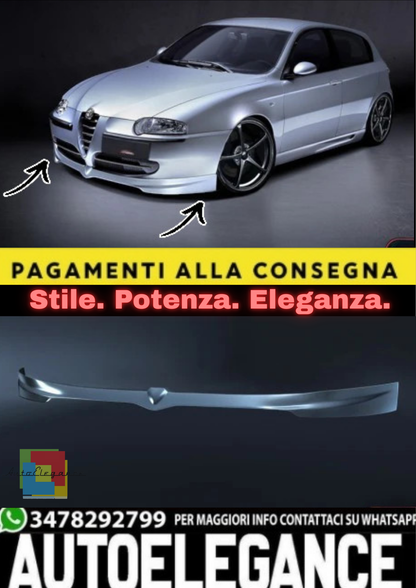 💫Splitter Anteriore per Alfa Romeo 147 – Splitter Sottoparaurti 💫
