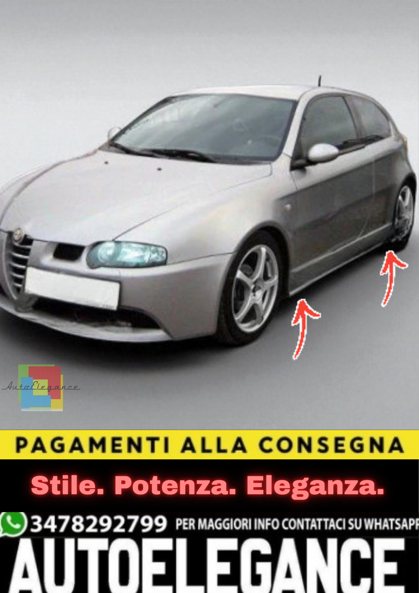 💫Minigonne Laterali per Alfa Romeo 147 – Gonne Laterali  💫