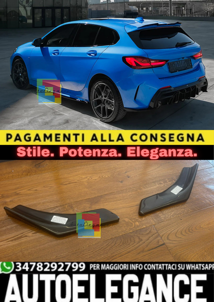 ART.2285🔥FLAP DIFFUSORE PER Serie 1 F40 M-Pack/M135i 2019-2024 NERO LUCIDO🔥
