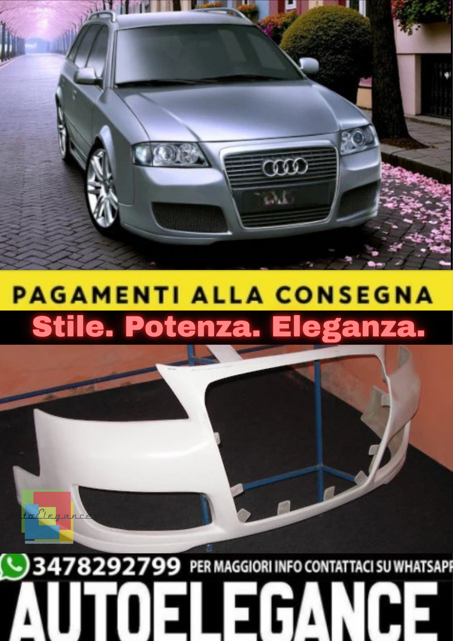 💫Paraurti Anteriore per Audi A6 C5 – Front Bumper – Ricambio Carrozzeria💫