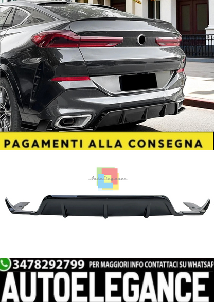 💫  Diffusore Posteriore Performance Nero Lucido per BMW X6 G06 (dal 2019) 💫