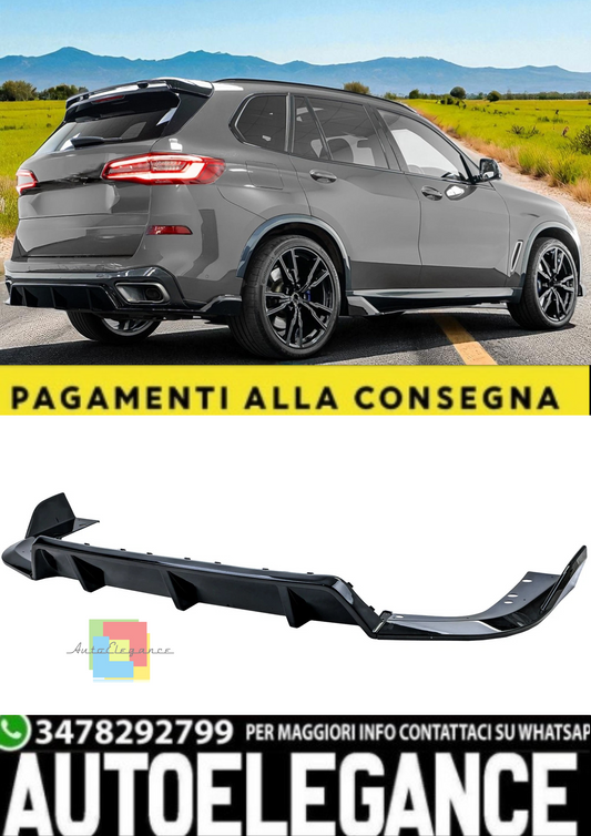 💫 Diffusore Posteriore Performance Nero Lucido per BMW X5 G05 (dal 2019+)💫