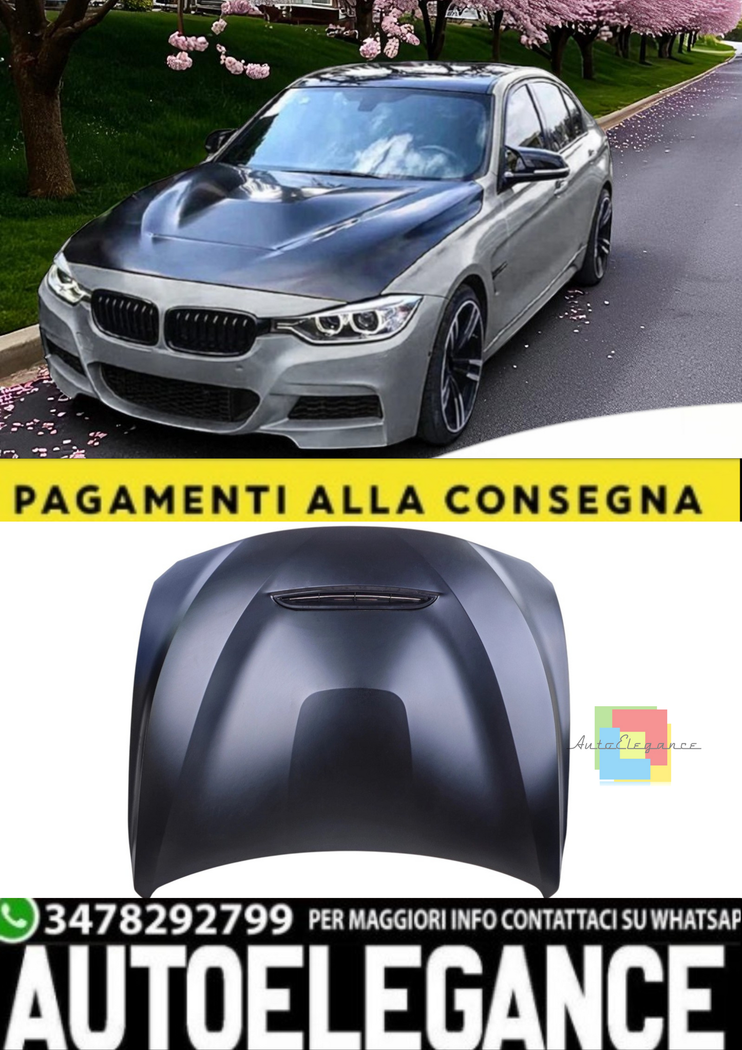 💫 Cofano Versione Sport per BMW Serie 3 F31 Touring (2011–2019)💫