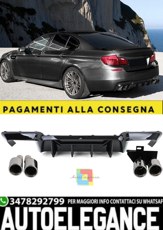 💫Set Conversione Diffusore Posteriore + Terminali di Scarico per BMW Serie 5💫)