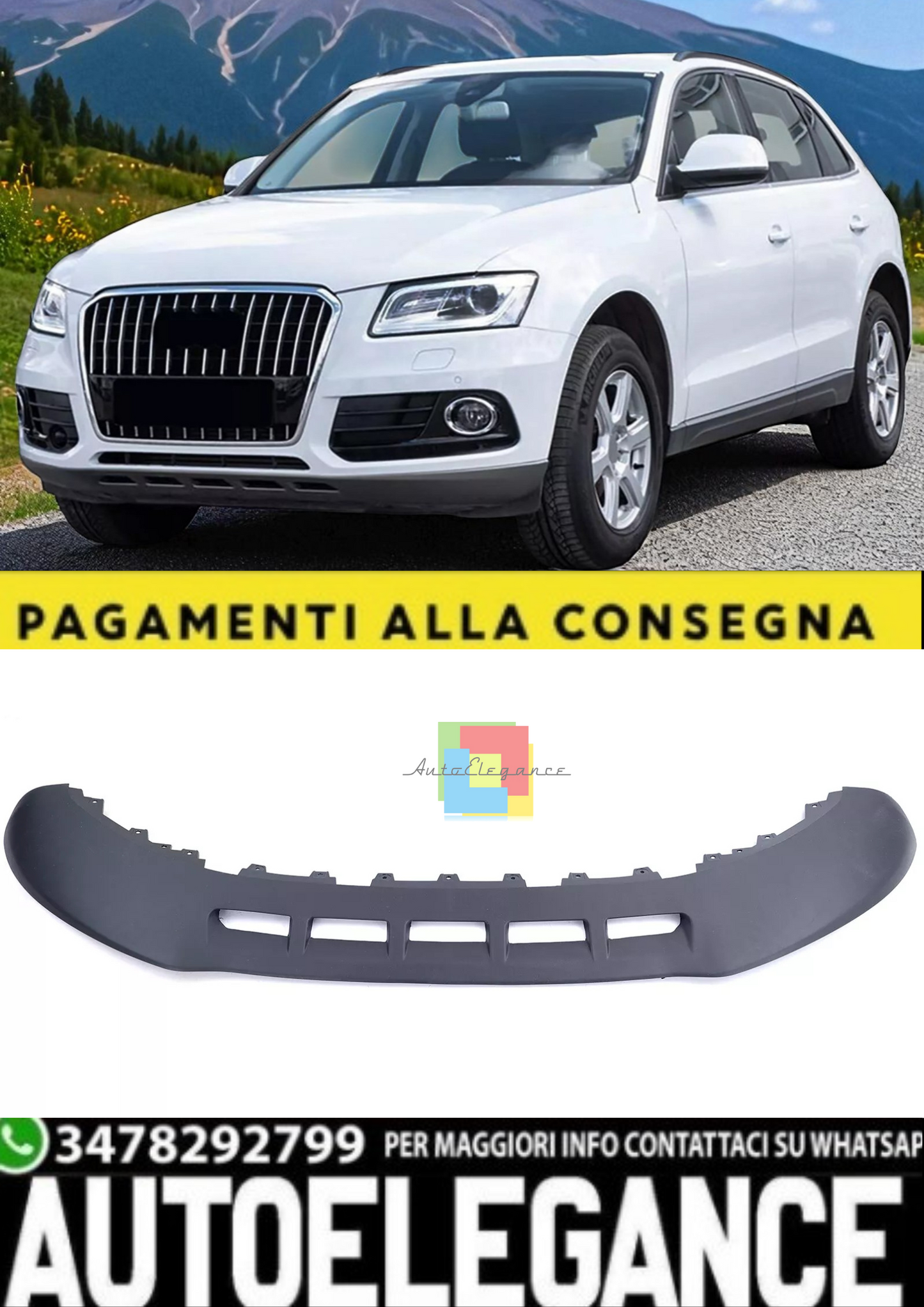 💫 Spoiler Paraurti Anteriore Audi Q5 8R (2012–2016)  💫