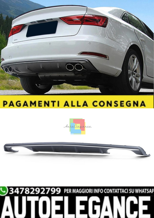 💫Inserto Diffusore Posteriore Sportivo per Audi A3 8V Berlina/Cabrio  💫