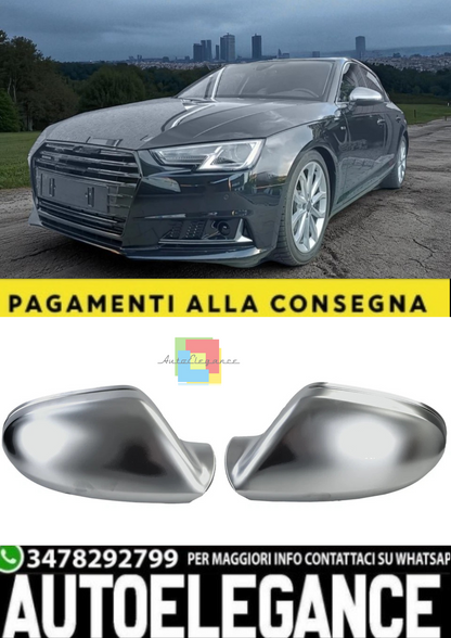 💫Calotte Specchietti Argento per Audi A6 C7 4G 2011–2018 (No Trace Assist)💫