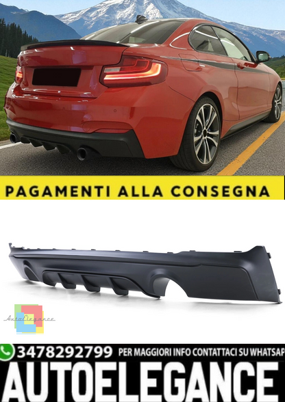 💫 Diffusore Posteriore Nero Opaco Performance per BMW Serie 2 F22/F23 💫