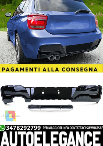 💫 Diffusore Posteriore Performance Nero Lucido per BMW Serie 1 F20💫