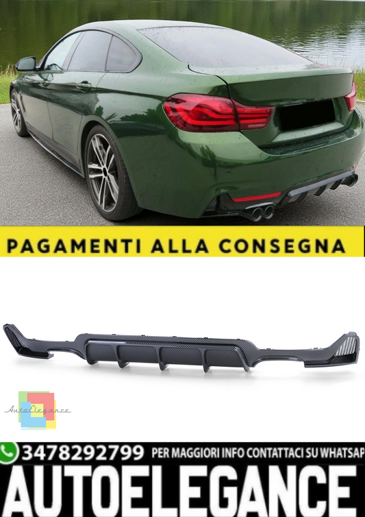💫Diffusore Posteriore Performance Carbonio Doppio Scarico per BMW Serie 4 F32💫