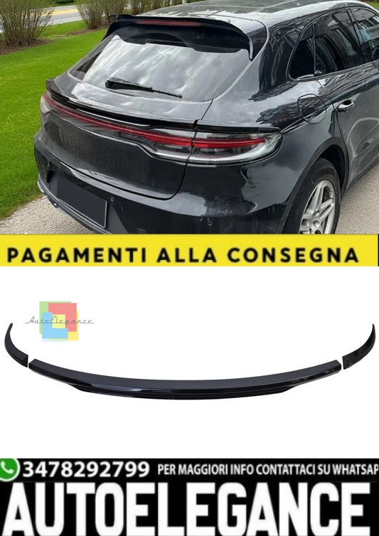 💫 Spoiler Posteriore Lip Nero Lucido per Porsche Macan 2018–2021 – 💫