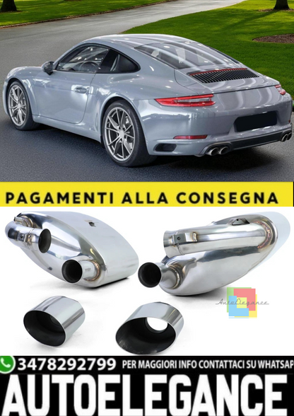 💫Scarico Posteriore Sportivo in Acciaio Inox con Terminali per Porsche 911💫