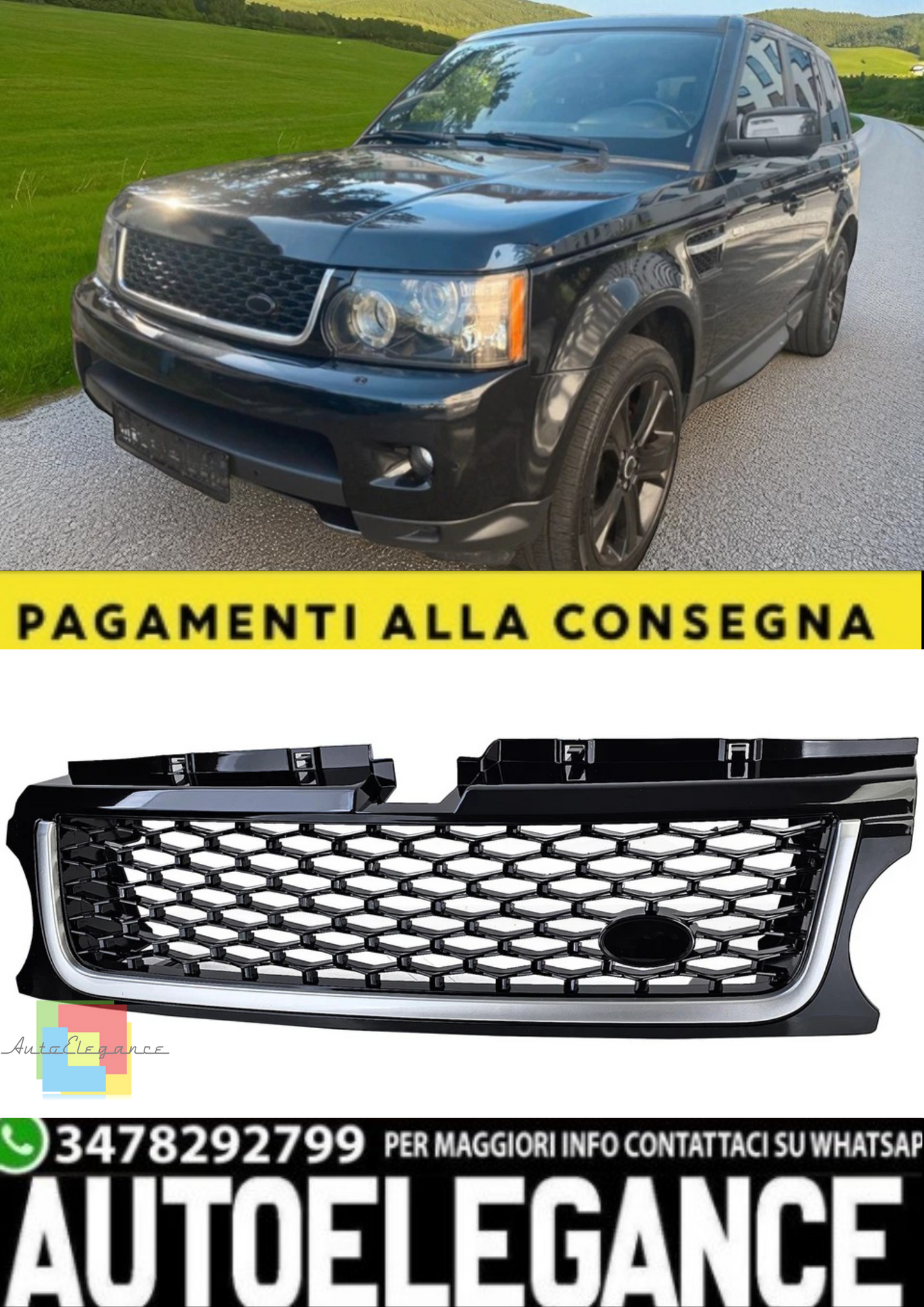 💫Griglia Performance Nero Lucido per Range Rover Sport L320 Facelift 💫