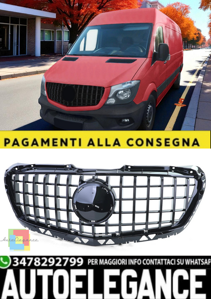 💫Griglia Sport Nero Lucido per Mercedes Sprinter W906 Facelift (2013–2018)💫