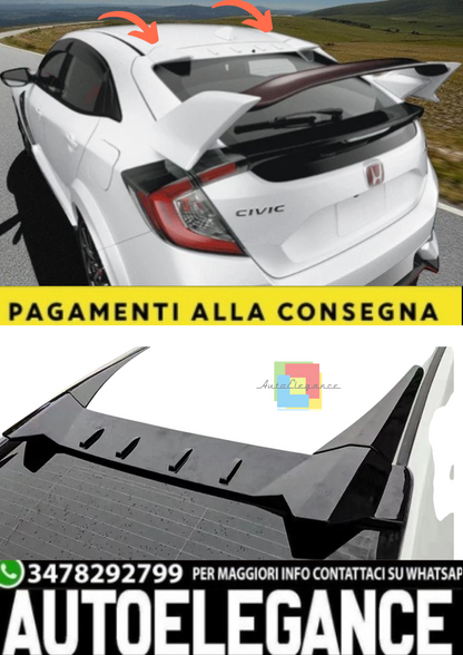 💫Spoiler Tetto TR con Antenna Manichino per Honda Civic FK Hatchback 💫