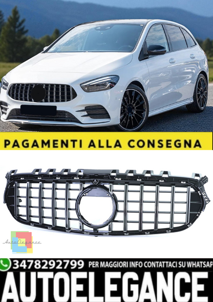 💫 Griglia Sport Cromo Nero Lucido per Mercedes Classe B W247 (dal 2018)💫