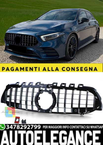 💫Griglia Sport Cromo Nero Lucido per Mercedes Classe A W177 /V177 (2018–2024)💫