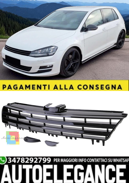 💫 Griglia Sportiva senza Emblema Nero Lucido per VW Golf 7 (2012–2017)💫