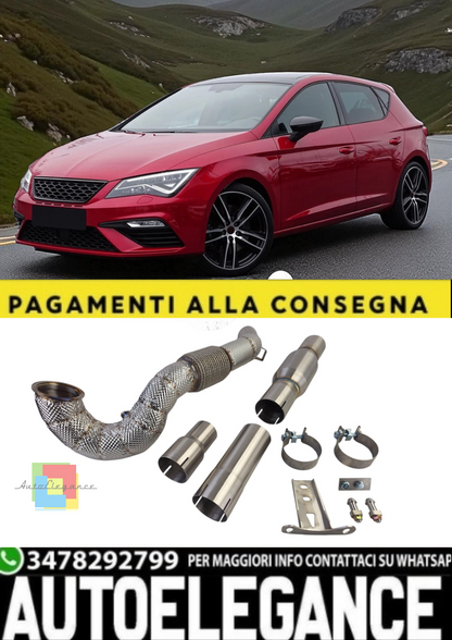 💫 Downpipe in Acciaio Inox per Seat Leon Cupra 1.8 TSI 5F (dal 2013)💫