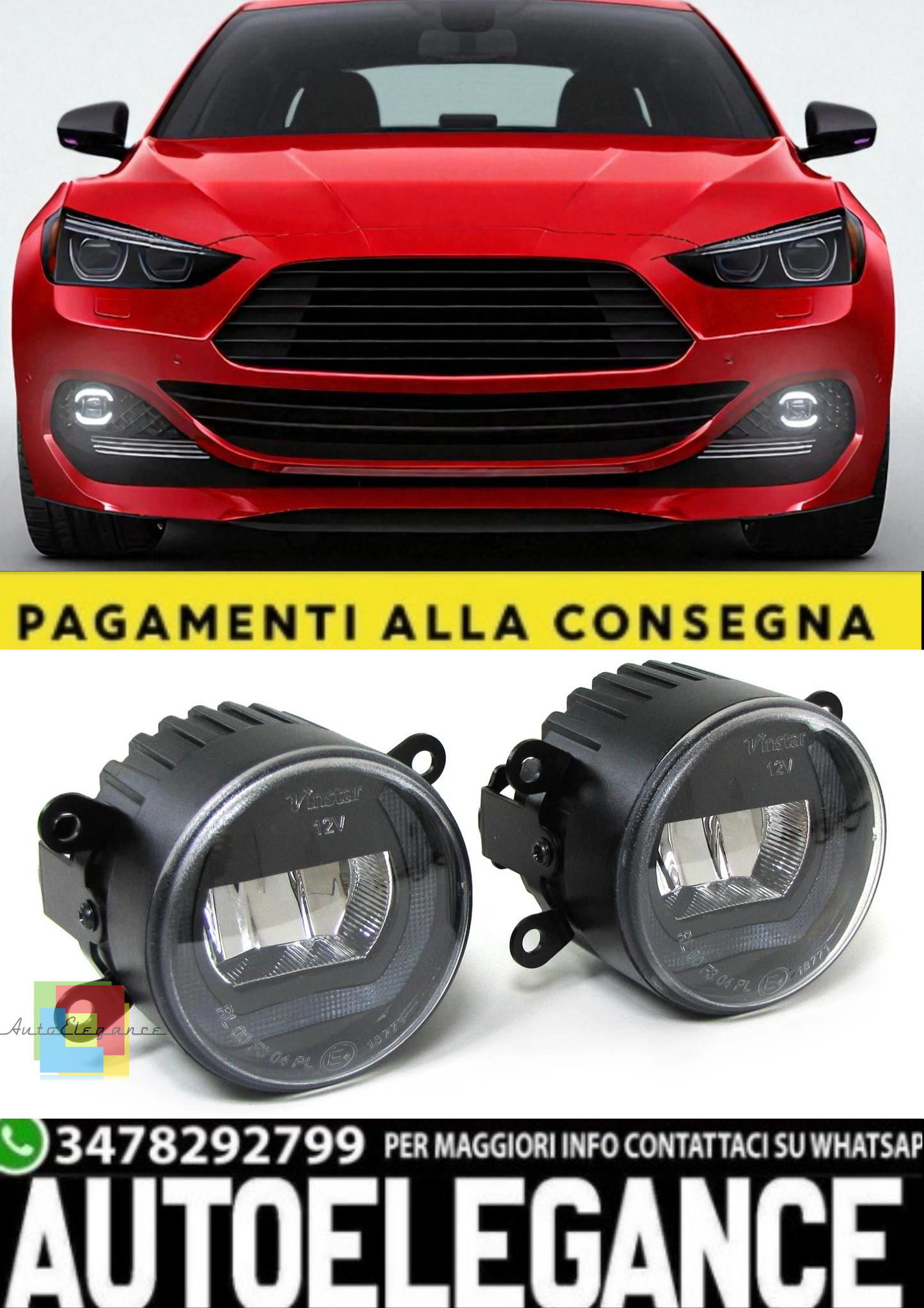 💫Fendinebbia a LED con Vetro Trasparente + DRL per Jaguar S-Type / X-Type💫