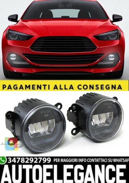 💫Fendinebbia a LED con Vetro Trasparente + DRL per Jaguar S-Type / X-Type💫